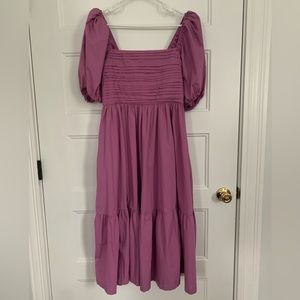 Emerson Poplin Puff Sleeve Midi Dress